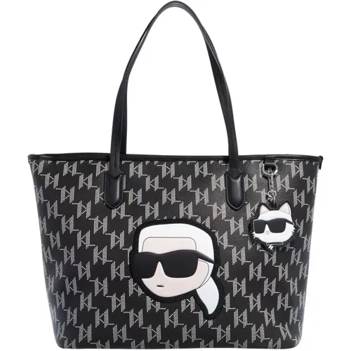 Tote Bags, female, , Size: ONE SIZE Iconic CC Tote Bag - Karl Lagerfeld - Modalova