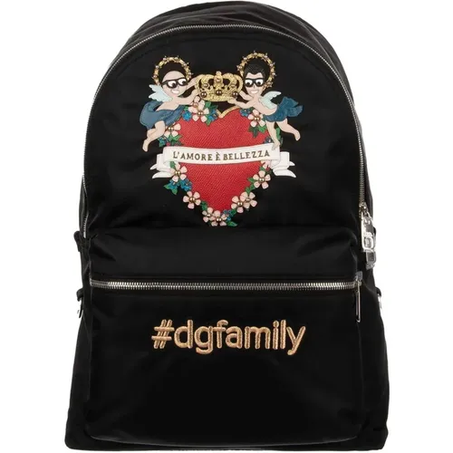 Backpacks, female, , Size: ONE SIZE Family Patch Backpack - Dolce & Gabbana - Modalova