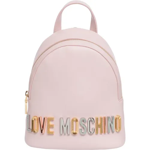 Swarovski Logo Backpack , female, Sizes: ONE SIZE - Love Moschino - Modalova
