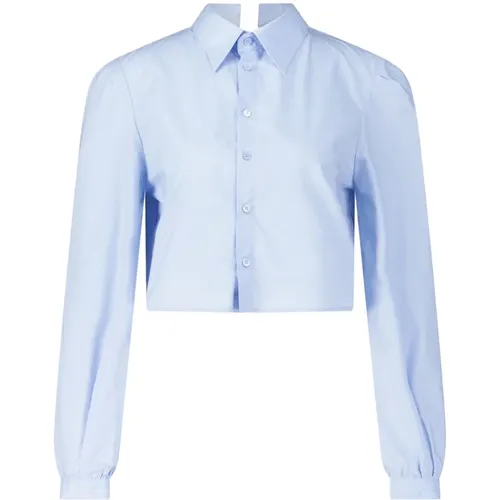 Layering-Look Bluse mit Puffärmeln , Damen, Größe: 4XS - Maison Margiela - Modalova