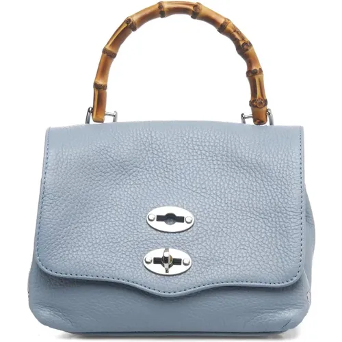 Handbags,Blaue Leder Umhängetasche - Zanellato - Modalova