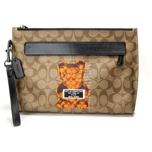 Pre-owned Clutches, female, , Size: ONE SIZE Pre-owned Canvas clutches - Coach Pre-owned - Modalova