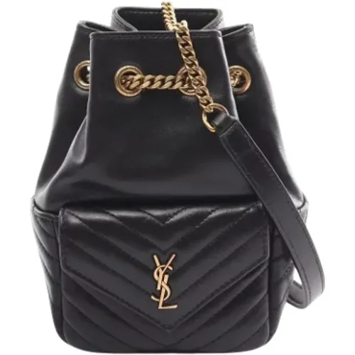 Pre-owned Bucket Bags, female, , Size: ONE SIZE Pre-owned Leather shoulder-bags - Yves Saint Laurent Vintage - Modalova