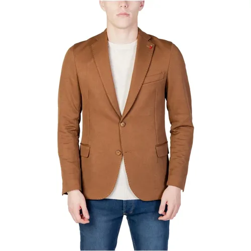 Brauner Geknöpfter Blazer für Männer - Mulish - Modalova