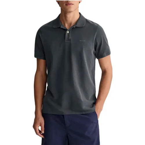 Sunfaded Pique Rugger Shirt , male, Sizes: S, L, M, 4XL, 3XL, 2XL, XL - Gant - Modalova