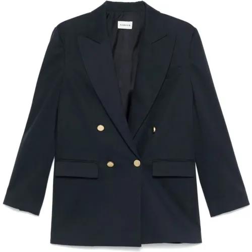 Blazers, female, , Size: S Textured Double-Breasted Jacket - P.a.r.o.s.h. - Modalova