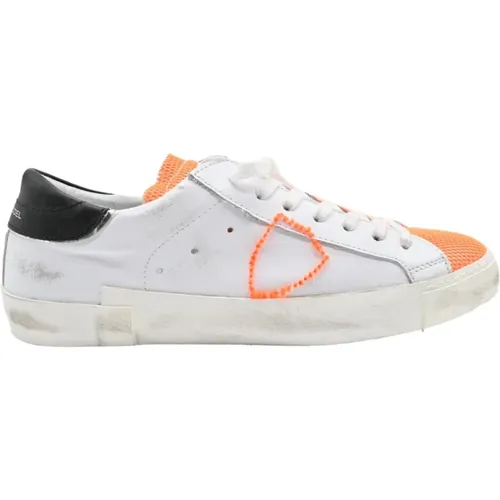 Neon Embroidered Low Top Sneakers , male, Sizes: 7 UK - Philippe Model - Modalova