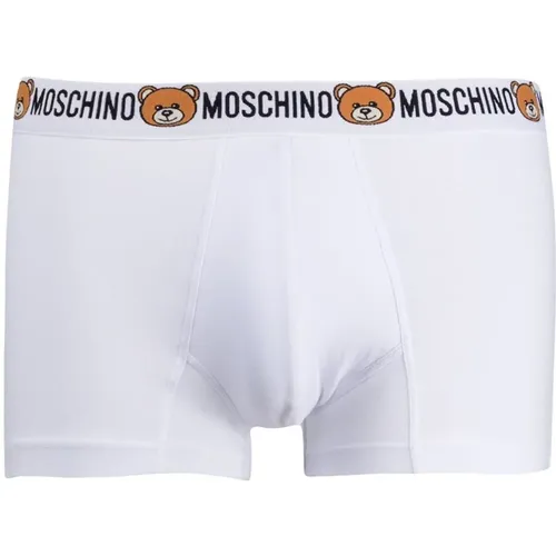 Bottoms, male, , Size: S Teddy Waistband Brief Boxers - Moschino - Modalova