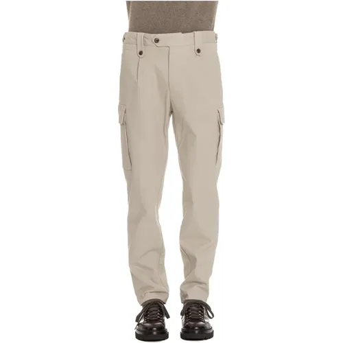 Elastic Waistband Trousers Sand , male, Sizes: XL, M, L, S, XS - Myths - Modalova