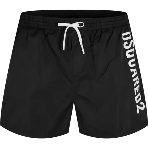 Beachwear, male, , Size: L Logo Swim Shorts Made in Italy - Dsquared2 - Modalova