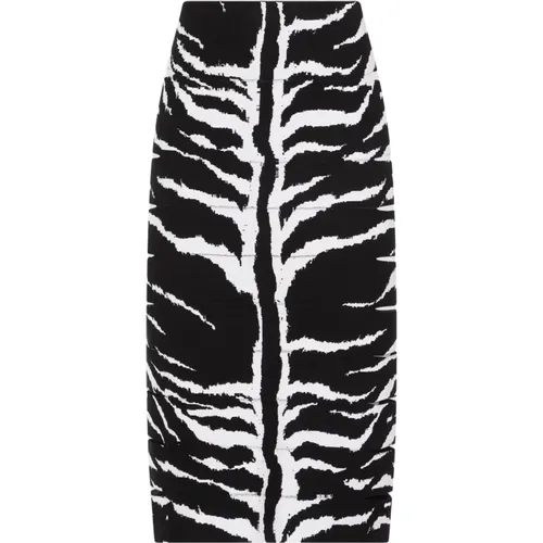 Midi Skirts, female, , Size: XS Zebra Pencil Skirt - Alaïa - Modalova