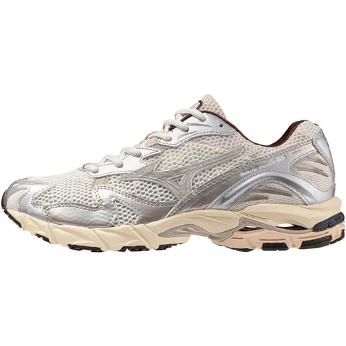 Sneakers, male, , Size: 8 US Beige Silver Wave Rider 10 - Mizuno - Modalova