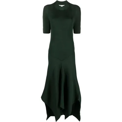 Asymmetric Ribbed Knit Dress , female, Sizes: M - Stella Mccartney - Modalova