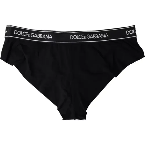 Schwarze Modal Stretch Logo Unterwäsche - Dolce & Gabbana - Modalova