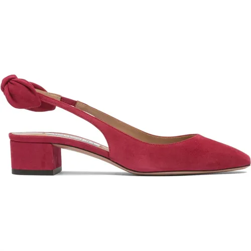 Pumps, female, , Size: 7 US Heeled Pumps with Bow Detail - Aquazzura - Modalova