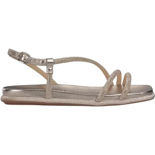 Glitter Flat Sandal , female, Sizes: 6 UK, 2 UK, 5 UK, 3 UK, 4 UK, 7 UK - Alma en Pena - Modalova