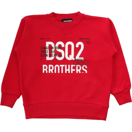 Kinder Sweatshirt - Rot - Regular Fit - Dsquared2 - Modalova
