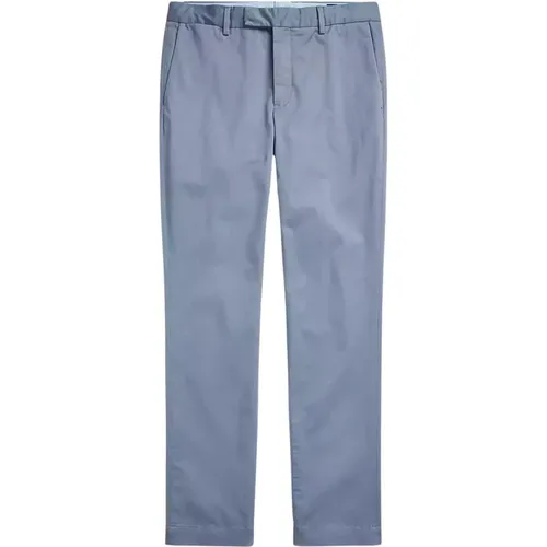 Chinos, male, , Size: W30 L32 Grey slim fit chino trousers - Ralph Lauren - Modalova