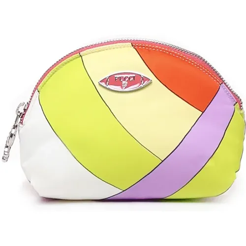 Clutches, female, , Size: ONE SIZE Multicolour Beauty Bag with Zip Closure - EMILIO PUCCI - Modalova