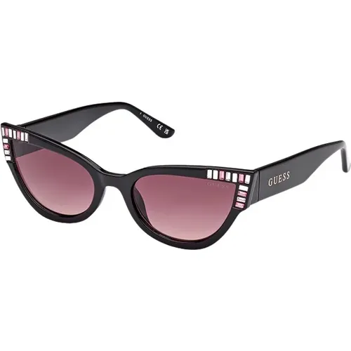 Stylische Sonnenbrille mit Bordeaux-Verlaufsglas , Damen, Größe: 54 MM - Guess - Modalova