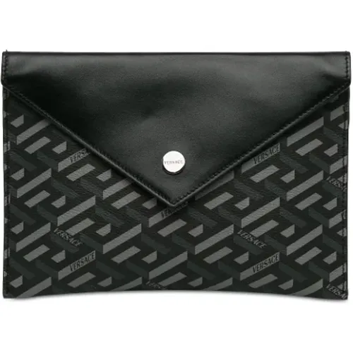 Pre-owned Leather clutches , female, Sizes: ONE SIZE - Versace Pre-owned - Modalova