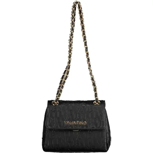 Schwarze Schultertasche mit Kette und Reißverschluss - Valentino by Mario Valentino - Modalova