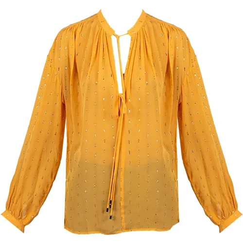 Elegante Bluse mit Metallic-Muster , Damen, Größe: S - PATRIZIA PEPE - Modalova
