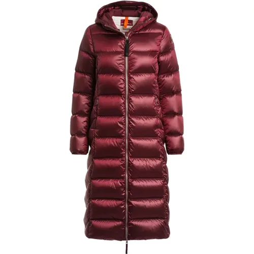 Quilted Aubergine Jacket with Hood , female, Sizes: 2XL, M, XL - Parajumpers - Modalova