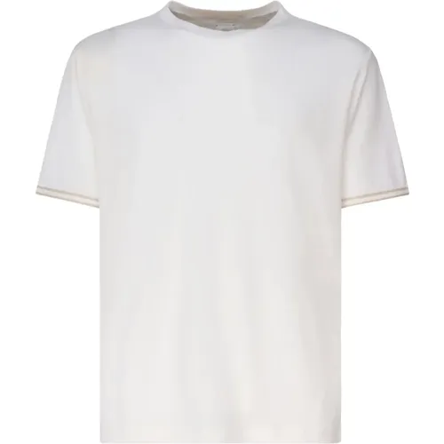 Linen Cotton T-shirt Round Collar , male, Sizes: L, XL, S, M - Eleventy - Modalova