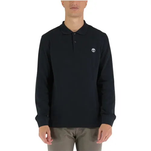Cotton Long Sleeve Polo Shirt , male, Sizes: XL - Timberland - Modalova
