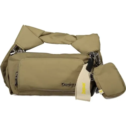 Handbags, female, , Size: ONE SIZE Polyester Handbag with Adjustable Shoulder Strap - Desigual - Modalova