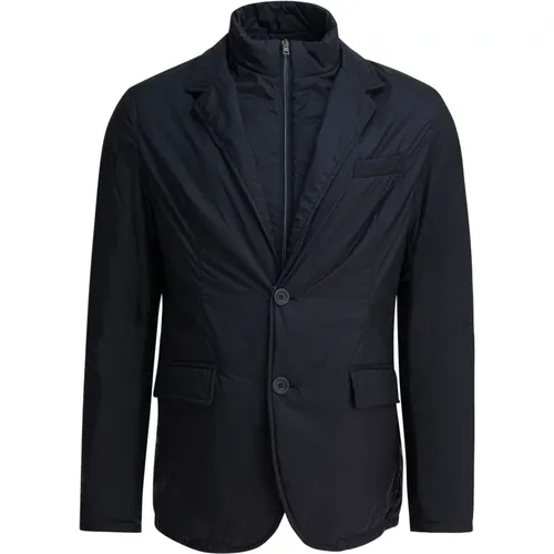 Blazers, male, , Size: S Logo Plaque Jacket - Herno - Modalova