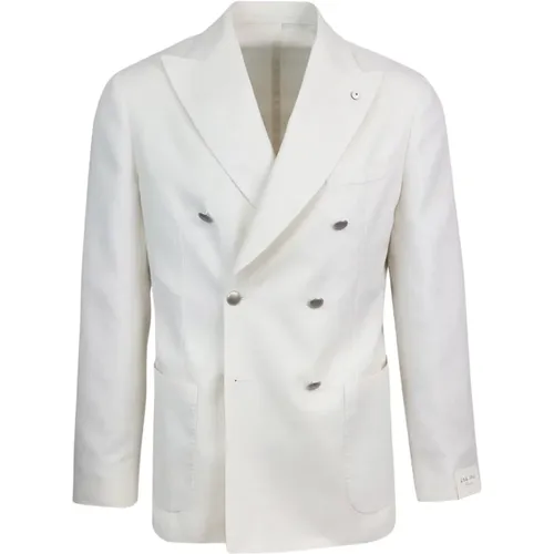 Blazers, male, , Size: M Double-breasted Regular Fit Jacket - Lubiam - Modalova