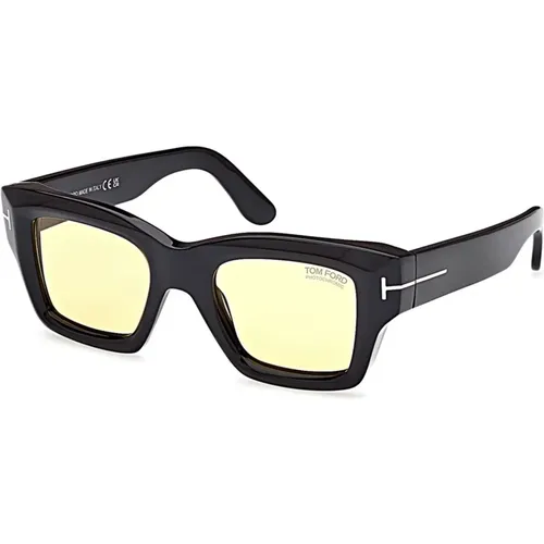 Ilias Sunglasses /Yellow Brown , male, Sizes: 50 MM - Tom Ford - Modalova
