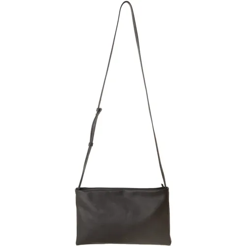 Leather crossbody bag with zipper , female, Sizes: ONE SIZE - Cortana - Modalova