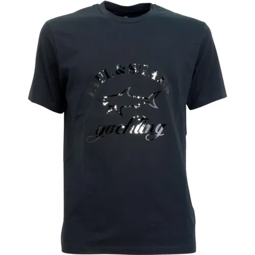T-Shirt mit bedrucktem Logo 22411075 , Herren, Größe: S - PAUL & SHARK - Modalova