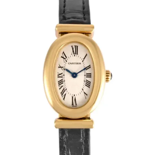 Pre-owned Watches, female, , Size: ONE SIZE Pre-owned Leather watches - Cartier Vintage - Modalova