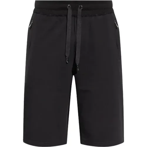 Cotton Logo Elastic Waist Shorts , male, Sizes: M, 2XL, S - Dolce & Gabbana - Modalova