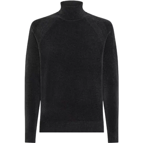 Turtlenecks, male, , Size: XL Chenille Turtleneck Sweater Grey - RRD - Modalova