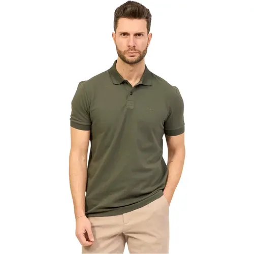 Grünes Polo Shirt mit Logo , Herren, Größe: L - Hugo Boss - Modalova