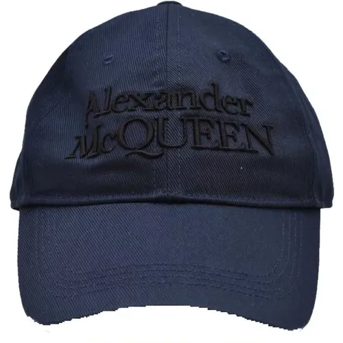 Caps, male, , Size: S Mens Accessories Hats Caps Blu Ss22 - alexander mcqueen - Modalova