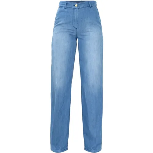 Zerrissene High-Waisted Straight-Leg Jeans , Damen, Größe: W25 - Kocca - Modalova