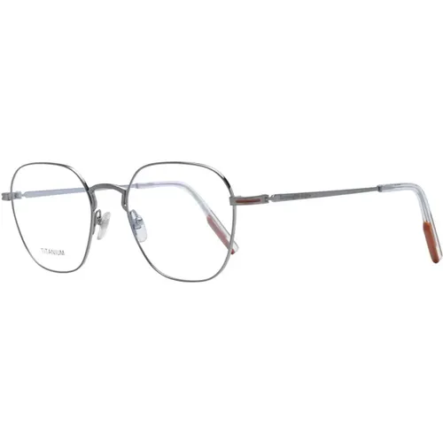 Glasses, male, , Size: ONE SIZE Titanium Trapezium Optical Frames - Ermenegildo Zegna - Modalova