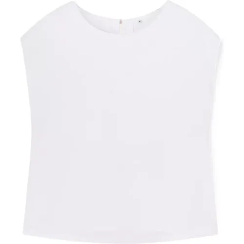 Oversize T-Shirt mit Popeline-Rückseite , Damen, Größe: XS - Motivi - Modalova