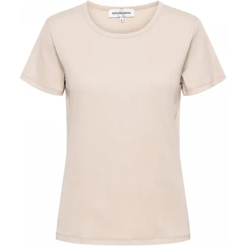 Rib Stripe Basic T-Shirt , Damen, Größe: L - &Co Woman - Modalova