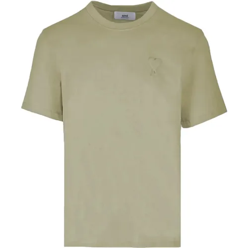 Cotton T-shirt with Embossed Logo , male, Sizes: S - Ami Paris - Modalova