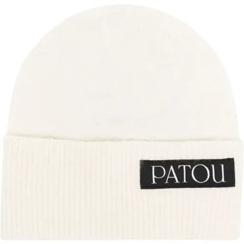 Logo-Patch Knitted Beanie , female, Sizes: ONE SIZE - Patou - Modalova