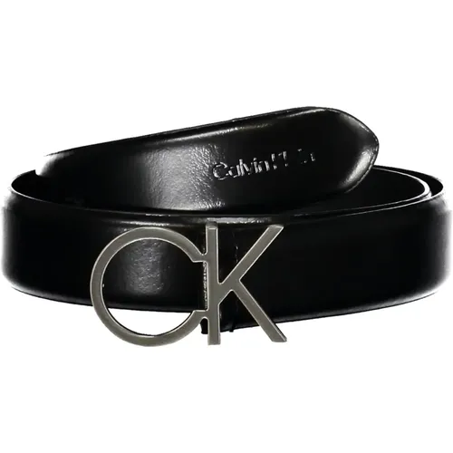 Belts, male, , Size: 70 CM Leather Men's Belt Metal Logo - Calvin Klein - Modalova