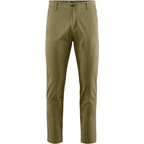 Stretch Cotton Gabardine Chino Pants , male, Sizes: W30, W36, W29, W32, W38, W33, W34, W31 - BomBoogie - Modalova