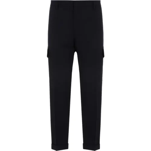 Dark Navy Cargo Trouser , male, Sizes: W34, W30 - PS By Paul Smith - Modalova